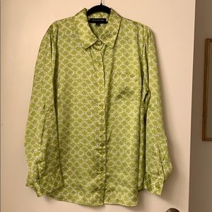 Jones New York Woman blouse, size 1x, green/white